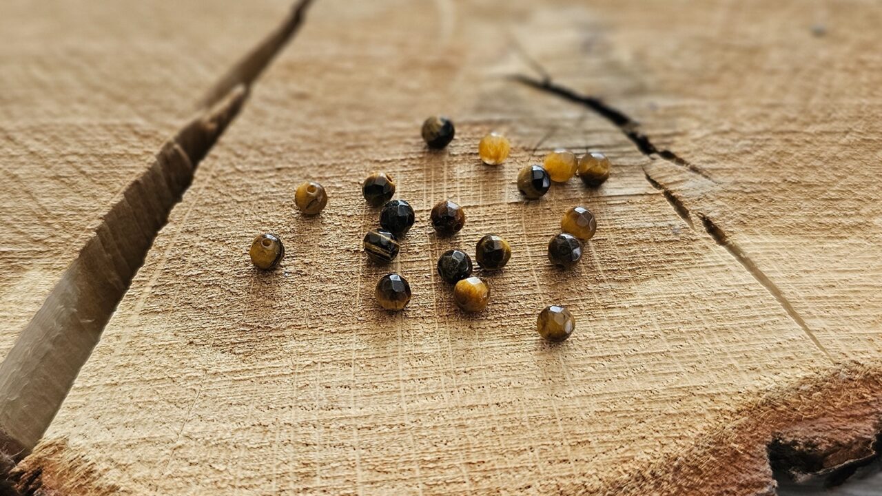 tygrysie oko koraliki z minerałów do biżuterii handmade