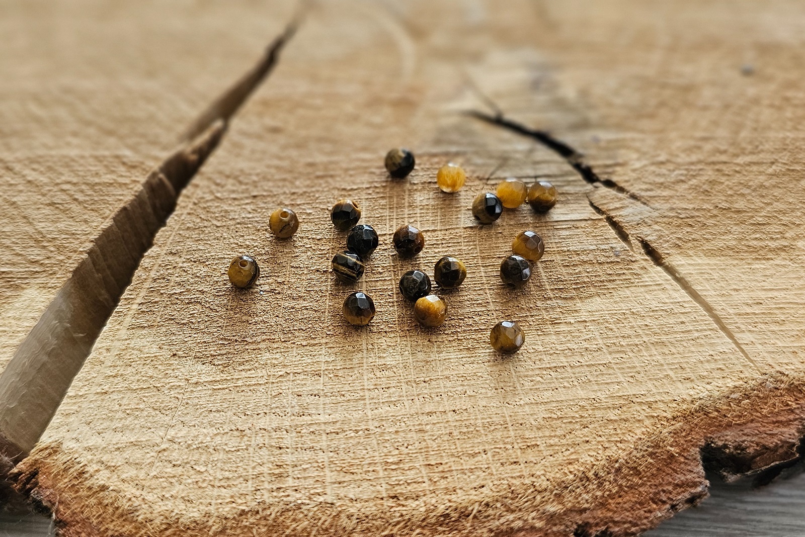 tygrysie oko koraliki z minerałów do biżuterii handmade