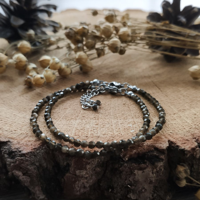 Bransoletka z obsydianem - Autumn Forest III - obrazek 5