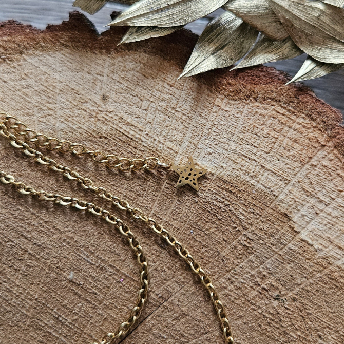 Naszyjnik z gwiazdką i kamieniem księżycowym - obrazek 5