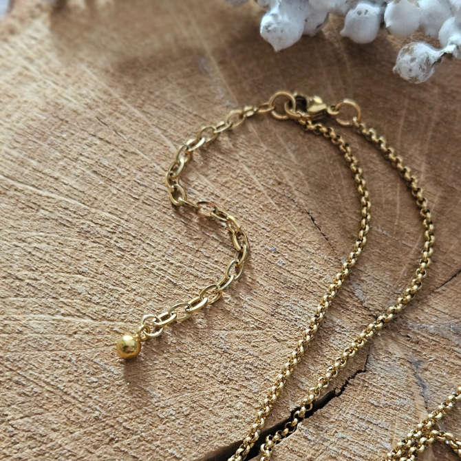 Naszyjnik z labradorytem i zawieszką - obrazek 4